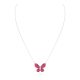 Attractive Butterfly Silver Pendant Set
