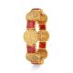 Stunning Red Stone Silver Screw Bangle