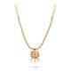 Silver Lakshmi Kodi Necklace With Gold Plated