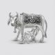 Traditional Silver Kamadhenu Idol