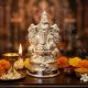 Divine God Silver Ganesh Idol