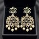 Mayil Silver Earring With Pearl Drops