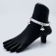 Trendy Enamel Drops Silver Anklet