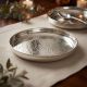 Traditional Silver Engraved Meal Plate