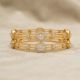 Gold Plated Silver Triple Band Bangle