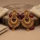 Chandbalis Antique Lakshmi Silver Drops