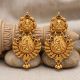 Antique Lakshmi Leaf Silver Drops