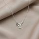 Luxury Silver Letter Necklace for Women
