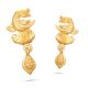 Enduring Peacock Gold Drop Earring