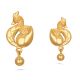 Enduring Peacock Gold Drop Earring