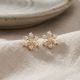 Bridal Floral Diamond Stud