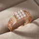 Bold Screw Motif Diamond Ring