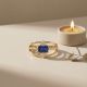 Elegant Blue Stone Gold Ring
