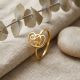 Heart Swirl Casting Gold Ring