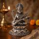 Veena Saraswati Blessing Silver Idol